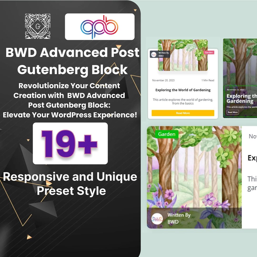 Advanced Blog Post Block Plugin For Gutenberg