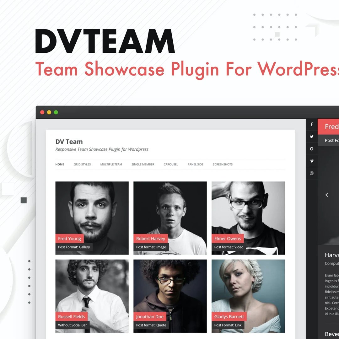 DV Team - Team Showcase Plugin For WordPress