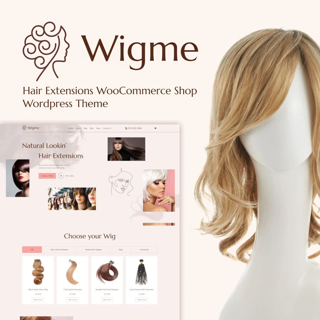 Wigme - Hair Extensions WooCommerce Shop